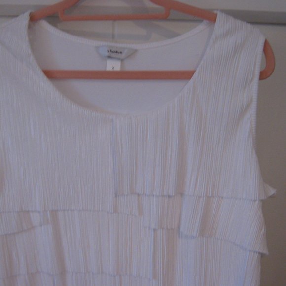 Winter White CJ Banks Layered Blouse - Picture 4 of 6